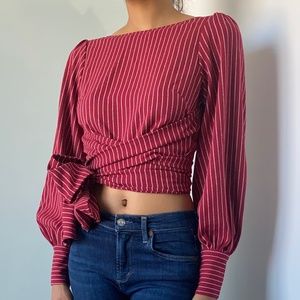 Tularosa Divinity Striped Wrap Top